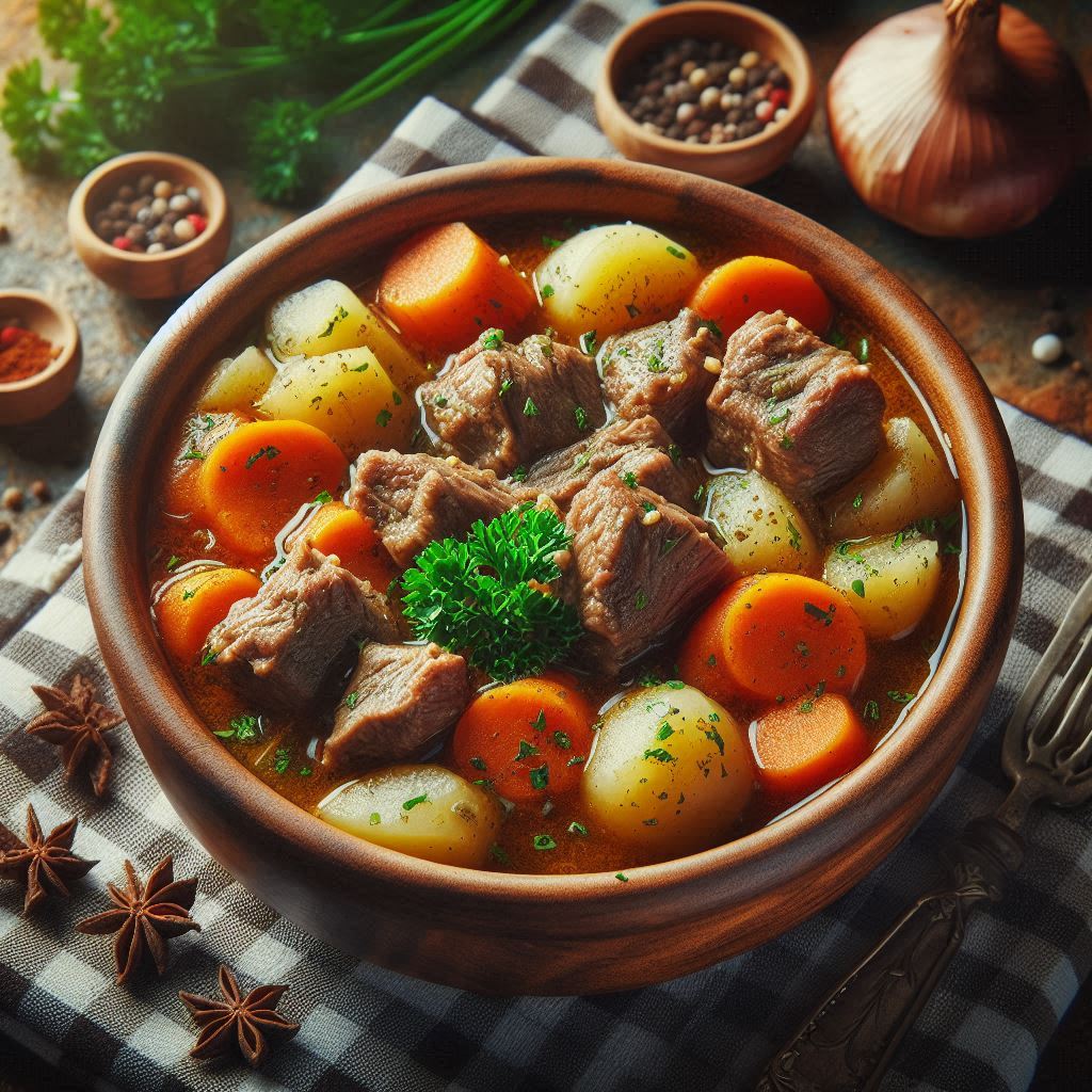 EhuruAja Lamb Stew with cooked lamb